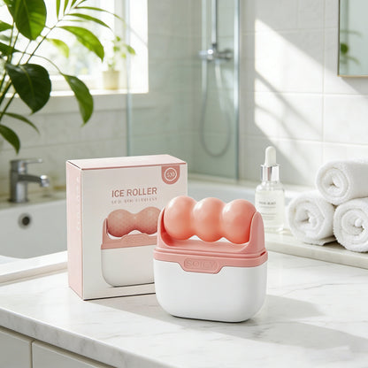 Alvixora®【2-in-1 Ice Roller Set】Keep Clean in Case❄️Cooling Face & Body Massager for Pores, Dry Skin & Product Absorption｜Portable Skin Care Gift for Women