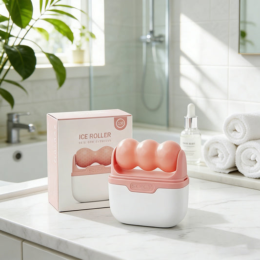 Alvixora®【2-in-1 Ice Roller Set】Keep Clean in Case❄️Cooling Face & Body Massager for Pores, Dry Skin & Product Absorption｜Portable Skin Care Gift for Women