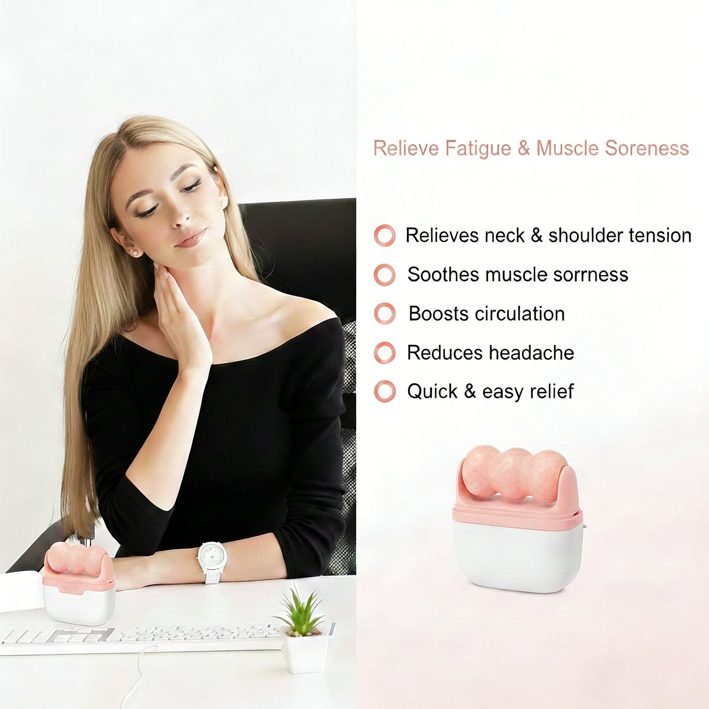 Alvixora®【2-in-1 Ice Roller Set】Keep Clean in Case❄️Cooling Face & Body Massager for Pores, Dry Skin & Product Absorption｜Portable Skin Care Gift for Women